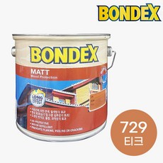 본덱스 우드스테인 729 티크 무광 2.5L 목재 방부 방충용 도료 오일스텐 2500ml, 2개