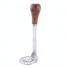 SUTHSEN 不鏽鋼木柄壓泥器 造型可愛, 1個