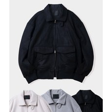 [블랙모먼트] 비건 스웨이드 인플레이트 포켓 투웨이 집업 자켓