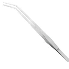 38cm 스테인레스 스틸 수족관 족집게 펜치 물고기 탱크 식물 Aquascape 도구 직선 곡선 집게 클립 수생 먹, 02 Head curvature