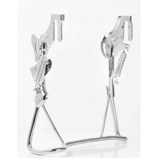 양발킥스탠드 자전거 뒷바퀴 거치대 브라켓 발 고정 지지대 프레임, 1개, 1. 14인치 더블 오프닝 브라켓