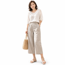 쥬엔리치 여자 여름 바지 스트레이트 일자 와이드 아이스 팬츠 7부/8부/9부