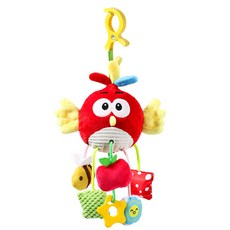 嬰幼兒火烈鳥拉拉樂搖鈴玩具安撫寶寶0-6月視聽觸抓哄娃新年禮物, 1個, 火烈鳥拉拉樂:1