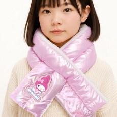 산리오 마이멜로디 머플러 샤인 패딩 목도리 겨울 아동 유아 어린이 키즈 털 여아