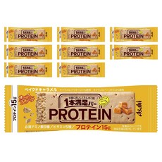 Asahi 朝日 1條滿足棒 蛋白質 烤焦糖, 9個, 15g