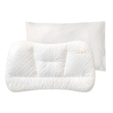 Sleep Gonggam NEW 牛奶頸椎枕 + 專用枕套, 白色, 1套