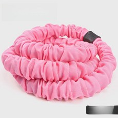 스프링 운동 훌라후프 전신 후프 뱃살관리 가정용 접이식 다이어트 저소음 훌라우프, 1개, 패브릭 풀커버 피치핑크, 1g