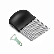 ANIS·KEAAR 크링클 커터 감자용 프렌치 프라이 스테인리스 스틸 감자 슬라이서 - 당근 과일 및 채소용 웨이브 슬라이서 대형 블레이드 차퍼 11st_amz 2624, ANIS·KEAAR 크링클 커터, 감자용 프렌치 프라