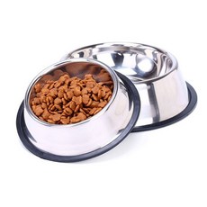 애견 스텐 추천 밥 그릇 소형 대형견 심플 논슬립 식-1651013, 선택:L, L