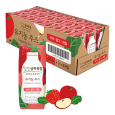 상하목장 유기농주스 사과딸기케일, 125ml, 1개