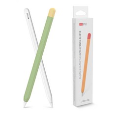 아이엠듀 아이패드 애플펜슬 2세대 터치펜 투톤슬림 케이스, 1개, 그린레몬