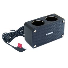 G-SPEED 點煙器擴充座 帶保險絲 雙孔設計 ACS小(平)型保險絲, 1個, 2