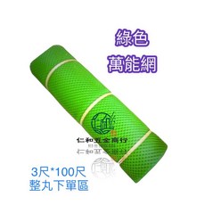 仁和五金 3尺*100尺 綠色萬能網 塑膠網, 1個