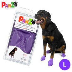 포우즈 러버 라텍스 애견 신발 12개입, 퍼플, 1개