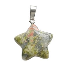 DIY 별 모양 DIY 목걸이 팔찌 주얼리 제작 재료 석 소재 별 펜던트 DIY 주얼리와 호환됨, 사이즈 이미지 참고, 1개, 8. mixed green stone