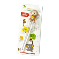 兒童學習筷 男童女童餐具 學習筷子 訓練筷子 右手練習筷子 兒童造型餐具, 1個, 小猴子, 小猴子