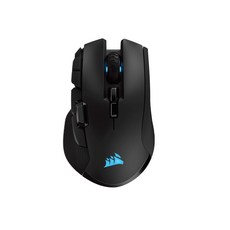 Corsair 海盜船 IRONCLAW 鐵爪 無線電競滑鼠 三模連線 10顆可編程按鈕 不對稱設計 電競滑鼠 無線滑鼠, 黑色, 主商品+送素面鼠墊