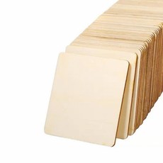 10x10cm 사각 나무화판 프레임 판넬합판 목제 우드판재 판자보드, 사각10X10cm 10장