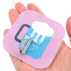 뜬구름디자인 접착식 캐릭터 후크 1P 수건걸이후크