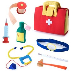 매직캐슬 역할놀이 의사놀이 빨강가방, 혼합 색상, 1개