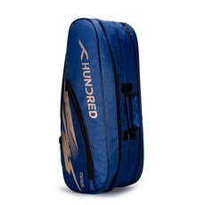 HUNDRED Cosmogear 배드민턴 키트 백 (로열 블루 사이즈: 라지) | 더블 지퍼 전면 포켓이 있는 가방 소재: 폴리에스터 패딩 처리된 뒷면 스트랩 휴대가 쉬운 손, 로열 블루, 1개