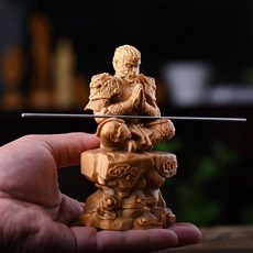 崖柏 合掌孫悟空 桌面擺件, 如圖所示, 1個
