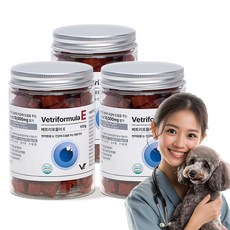 베트리포뮬러 반려동물 종합유산균영양제 관절 피부 면역 오메가3, 100g, 3개, E 눈영양제 루테인