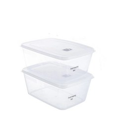 The 사각 밀폐용기 냉장고 정리용기 전자레인지용 보관용기, 1세트, 3000ml x2p, 1개