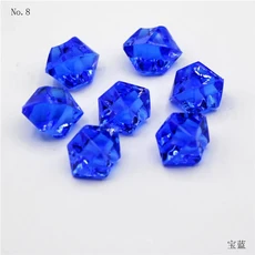 100pcs 다채로운 아크릴 플라스틱 투명 돌 크리스탈 바위 꽃병 필러 인공 색상 물고기 탱크 홈 웨딩 장식, 13 100pcs9