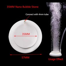 1Pcs 355 8 mm 물고기 탱크 수경 연못 증가 수족관 돌 공기 거품 통풍기 펌프 그레이트 액세서리 산소, 35mm