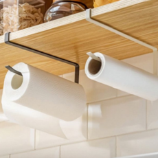 주방 키친타올걸이 다용도 행주걸이 싱크대 선반 키친타올걸이 수납 주방용 아래, 블랙