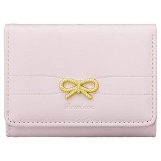 [ 1066625 ] PRAVICS 귀여운 핑크 리본 지갑 여성 및 십대 소녀용 미적 미니 카드 홀더 신분증 창 RFID 보호 부드러운 PU 가죽 선물용으로 적합 핑크 귀여