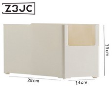 Z3JC 廚房塑料直角收納盒 浴室衛生間儲物盒 桌面零食收納筐, 1個, 高款寬大號(含卡扣貼紙)