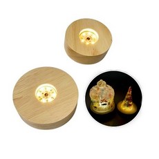 LED 무드등 조명 코스터 받침대 (원형) 레진 하바리움 디퓨저 받침등, 원형8cm