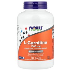 나우푸드 L카르니틴 L-Carnitine Carnipure 1000mg 100캡, 100정, 1개