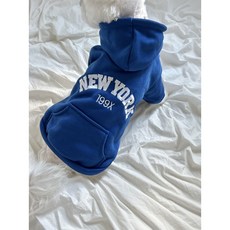 사노샵 뉴욕 후드 티셔츠 강아지옷, 1개, 핑크