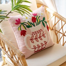 홈데코 플라워 자수 쿠션커버 64032PC 1(ea)