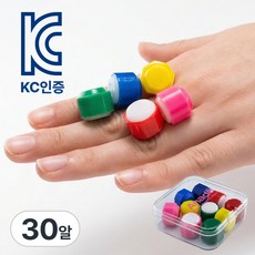 아네드 KC인증 공기알 색동 정품 공깃돌 케이스 포함, 30개