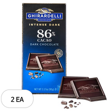 기라델리 인텐스다크 카카오 86%, 90g, 2개