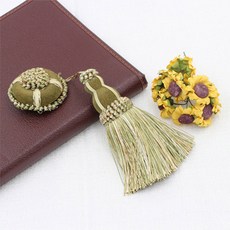 황금 커튼 술 레이스 행잉 볼 작은 펜던트 스파이크 장식 룸 액세서리 옷용 프린지 1, Green, 1개