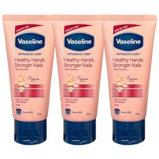 바세린 인텐시브 케어 헬씨 핸드 앤 스트롱거 네일 로션, 60ml, 3개