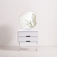 500x300 좌식 화장대 낮은 다리있는 앉은뱅이 2단서랍, 화이트