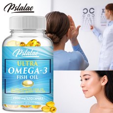 오메가 3 피쉬 오일 캡슐 2000mg - 3배 강화 효능 - EPA & DHA 함유, 2개, 120정