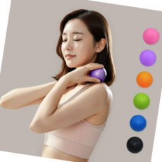 발마사지볼 로에드 마사지볼 목 어깨 발바닦 근막이완 지압볼, (1+1)싱글마사지볼, 블랙+오렌지