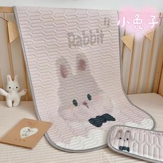兒童涼蓆 寶寶涼墊 冰絲涼蓆 幼兒園午睡 嬰兒涼蓆 寶寶午休, 1個, Rabbit,60*120CM, Rabbit