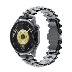 화웨이 워치 GT6 프로 스트랩 메탈 스파인 패션 밴드, GT5 (41mm) / GT5pro (42mm), 검은 광택