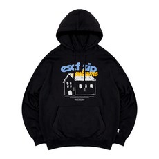 [이스케이프프롬] 웰컴 집 프린트 후드티 블랙