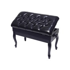 피아노 의자 등받이피아노의자 회전방지 쿠션 첼로, 1개, 블랙 싱글 수납