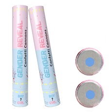 파티서펄즈 젠더리빌 성별 공개 컨페티 폭죽, 2개, 블루