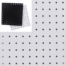 유니상점 252x252mm 페그보드 타공판 구멍판 벽면수납, 검정